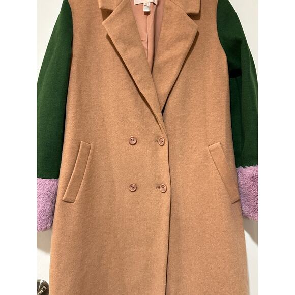 Hutch Blaire Coat Double Breasted Nude Green Lavender Size Small NWOT Timeless - Picture 8 of 16